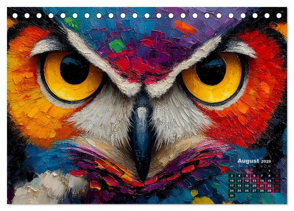 Produktbild: Tiere im Portr&auml;t - Aquarell Tierkalender f&uuml;r die ganze Familie (Tischkalender 2026 DIN A5 quer), CALVENDO Monatskalender