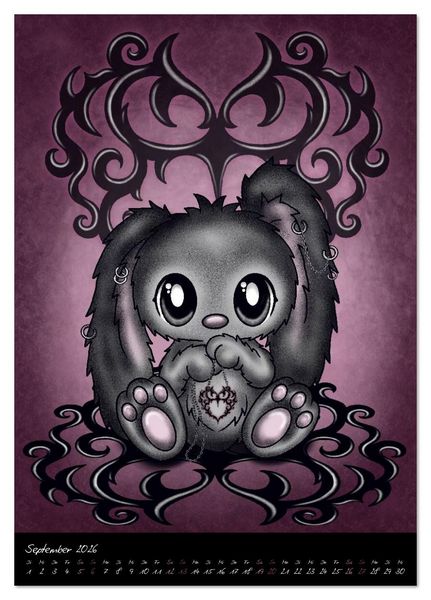 Produktbild: Gothic Fantasy Tiere (Tischkalender 2026 DIN A5 hoch), CALVENDO Monatskalender