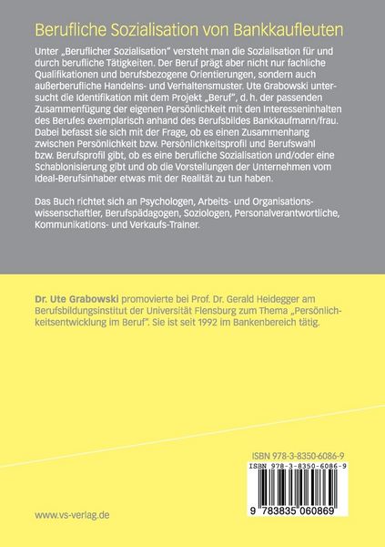 Produktbild: Berufliche Sozialisation von Bankkaufleuten