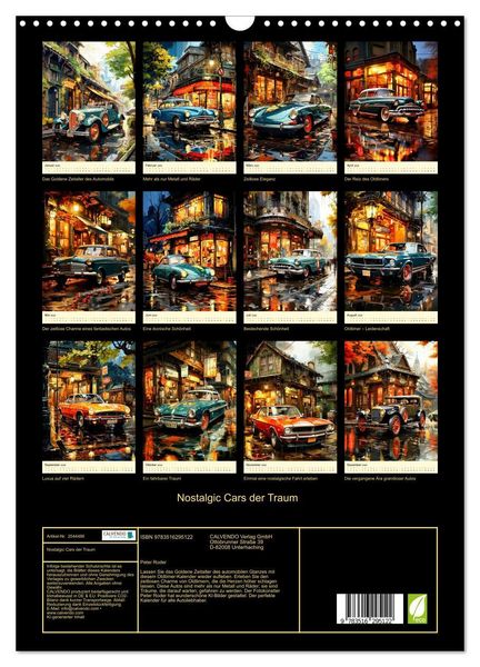 Produktbild: Nostalgic Cars der Traum (Wandkalender 2026 DIN A3 hoch), CALVENDO Monatskalender