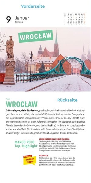 Produktbild: KUNTH Abrei&szlig;kalender MARCO POLO: Mit 365 Insidertipps durch Europa 2027