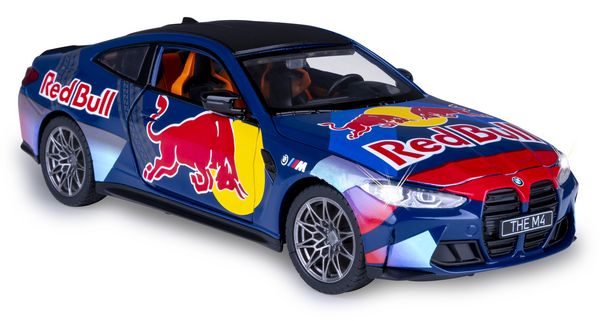 Produktbild: BMW M4 Diecast 1:24 blau inkl. Knopfzellen