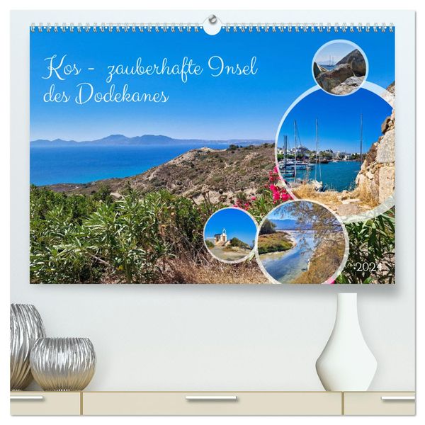 Kos - zauberhafte Insel des Dodekanes (hochwertiger Premium Wandkalender 2024 DIN A2 quer), Kunstdruck in Hochglanz