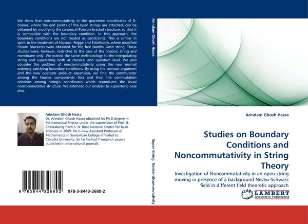 Produktbild: Studies on Boundary Conditions and Noncommutativity in String Theory