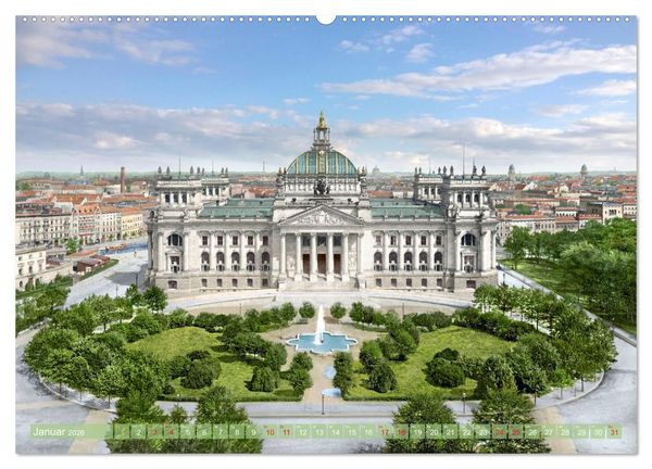 Produktbild: Berlin zur Kaiserzeit &ndash; Fotos neu restauriert und detailkoloriert (Wandkalender 2026 DIN A2 quer), CALVENDO Monatskalender