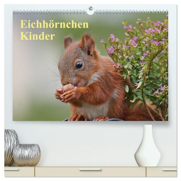 Produktbild: Eichh&ouml;rnchen Kinder (hochwertiger Premium Wandkalender 2027 DIN A2 quer), Kunstdruck in Hochglanz