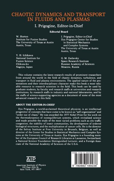 Produktbild: Chaotic Dynamics and Transport in Fluids and Plasmas