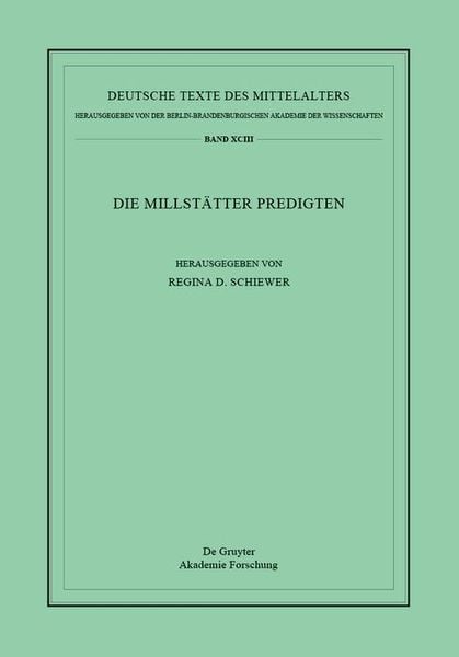 Produktbild: Die Millst&auml;tter Predigten