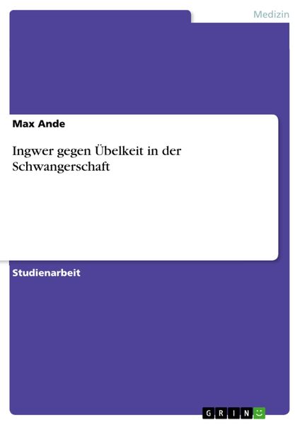 Produktbild: Ingwer gegen &Uuml;belkeit in der Schwangerschaft