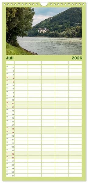 Produktbild: Familienplaner 2026 - Zauberhafte Wachau mit 5 Spalten (Wandkalender, 21 x 45 cm) CALVENDO