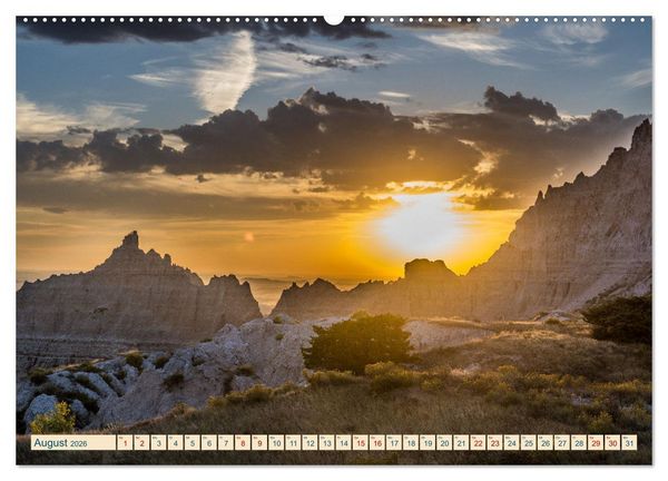 Produktbild: Wyoming, South Dakota Colorado (Wandkalender 2026 DIN A2 quer), CALVENDO Monatskalender