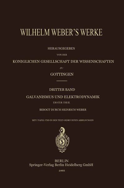 Produktbild: Wilhelm Weber&rsquo;s Werke