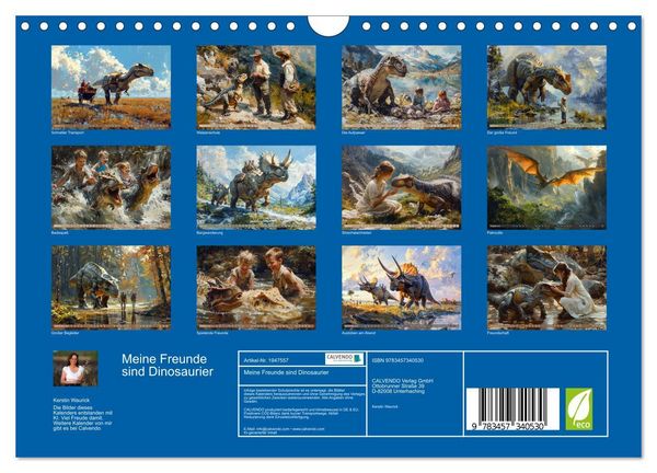 Produktbild: Meine Freunde sind Dinosaurier (Wandkalender 2026 DIN A4 quer), CALVENDO Monatskalender
