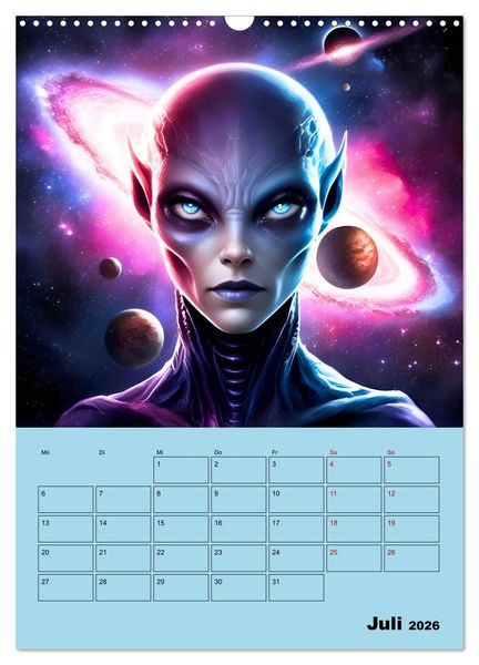 Produktbild: Galaktische Begegnungen (Wandkalender 2026 DIN A3 hoch), CALVENDO Monatskalender