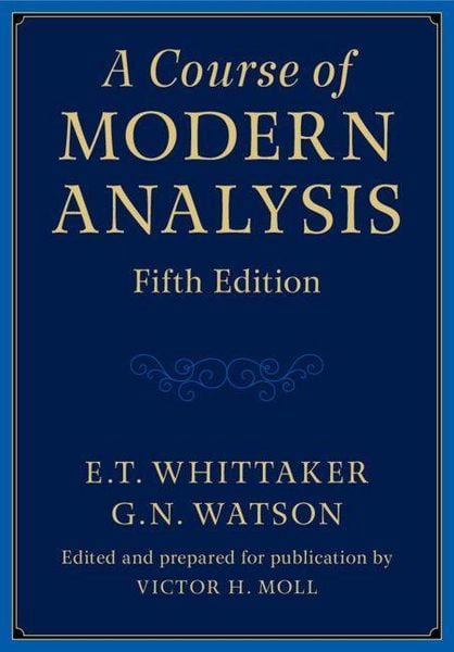 Produktbild: A Course of Modern Analysis