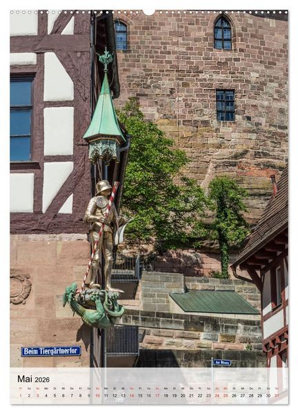 Produktbild: N&Uuml;RNBERG Charmante Altstadt (hochwertiger Premium Wandkalender 2026 DIN A2 hoch), Kunstdruck in Hochglanz