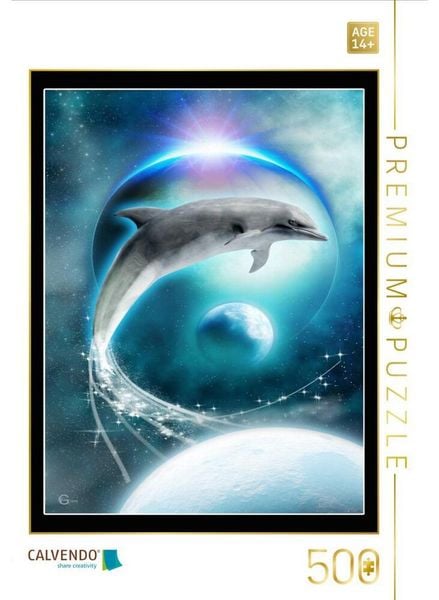 CALVENDO Puzzle Geheimnisvolle Delfine | 500 Teile Lege-Größe 48 × 36 cm Foto-Puzzle für Erwachsene