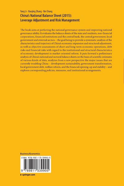 Produktbild: China's National Balance Sheet (2015): Leverage Adjustment and Risk Management