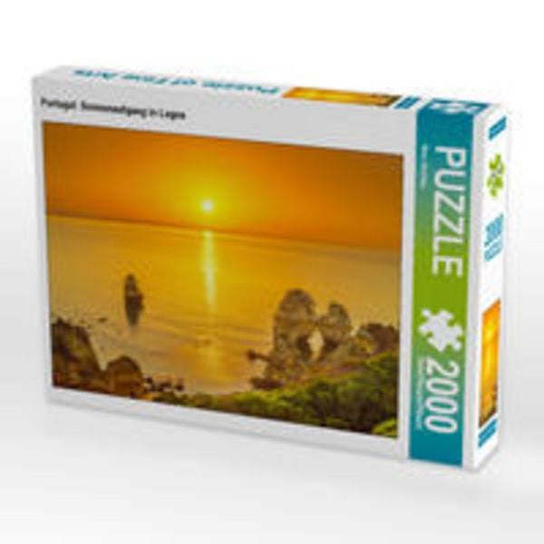 CALVENDO Puzzle Portugal: Sonnenaufgang in Lagos | 2000 Teile Lege-Größe 90 × 67 cm Foto-Puzzle für glückliche Stunden