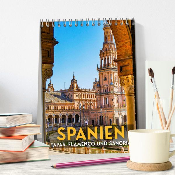 Produktbild: Spanien - Tapas, Flamenco und Sangria (Tischkalender 2026 DIN A5 hoch), CALVENDO Monatskalender