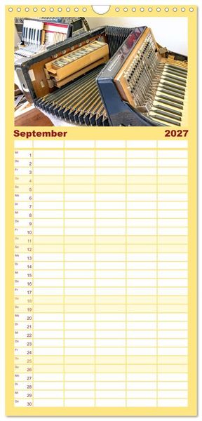 Produktbild: Familienplaner 2027 - Akkordeon, Hast Du da noch T&ouml;ne? mit 5 Spalten (Wandkalender, 21 x 45 cm) CALVENDO