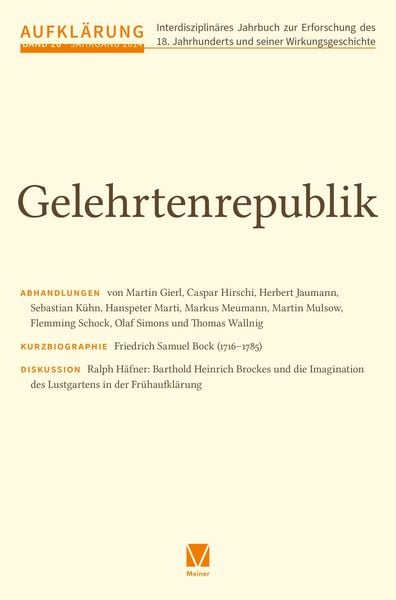 Produktbild: Aufkl&auml;rung, Band 26: Gelehrtenrepublik
