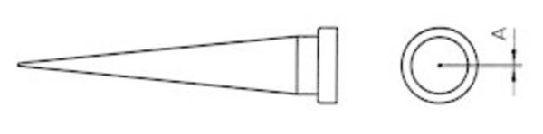 Weller LT-1L Lötspitze Langform, konisch Spitzen-Größe 0.2mm Inhalt 1St.