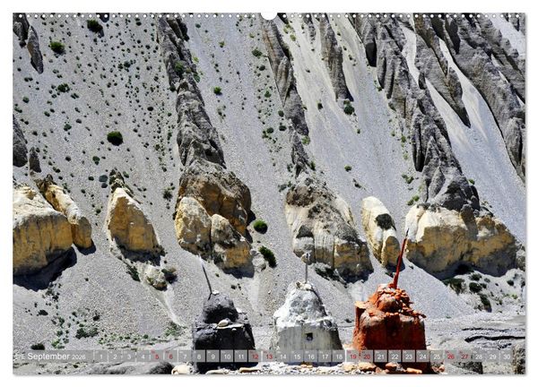 Produktbild: Tsch&ouml;rten, Architektur des Himalaya (hochwertiger Premium Wandkalender 2026 DIN A2 quer), Kunstdruck in Hochglanz