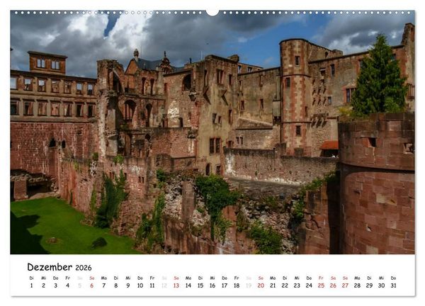 Produktbild: Schl&ouml;sser und G&auml;rten S&uuml;ddeutschland (hochwertiger Premium Wandkalender 2026 DIN A2 quer), Kunstdruck in Hochglanz