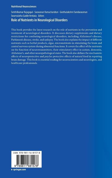 Produktbild: Role of Nutrients in Neurological Disorders
