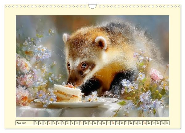 Produktbild: Nasenb&auml;ren. Neugierig zwischen &Auml;sten und Strand (Wandkalender 2027 DIN A3 quer), CALVENDO Monatskalender