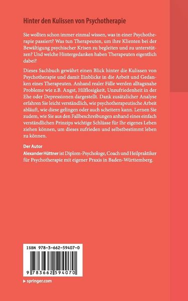 Produktbild: Hinter den Kulissen von Psychotherapie