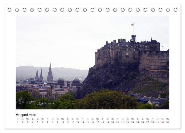 Produktbild: Edinburgh - Ansichten einer Stadt (Tischkalender 2026 DIN A5 quer), CALVENDO Monatskalender