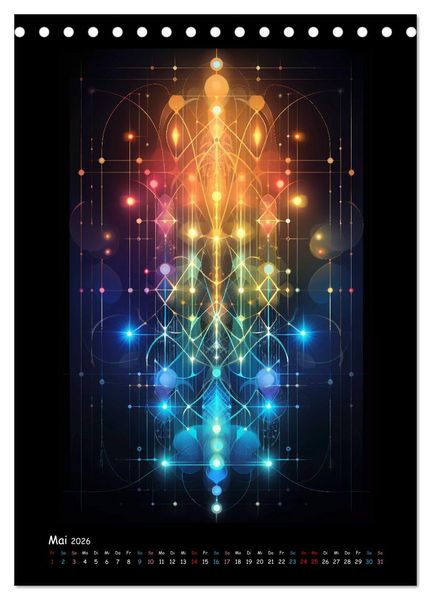 Produktbild: Fractale Mandalas (Tischkalender 2026 DIN A5 hoch), CALVENDO Monatskalender