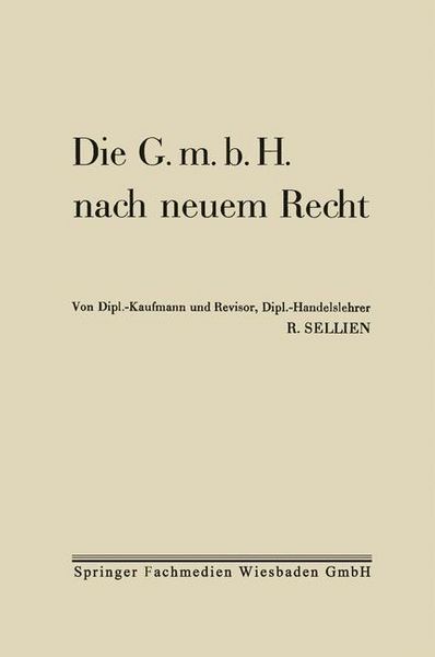 Produktbild: Die G.m.b.H. nach neuem Recht