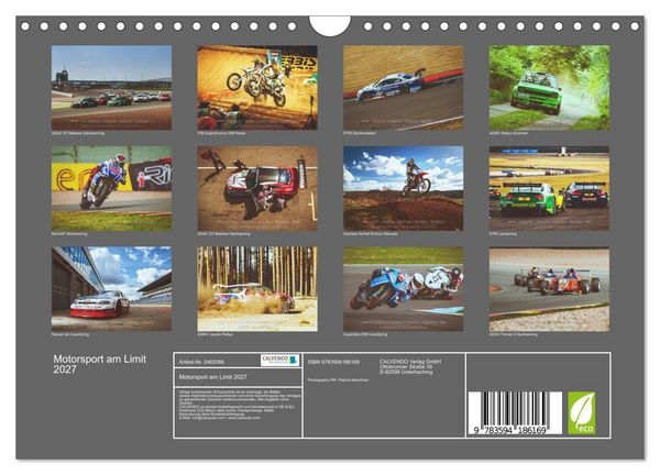 Produktbild: Motorsport am Limit 2027 (Wandkalender 2027 DIN A4 quer), CALVENDO Monatskalender