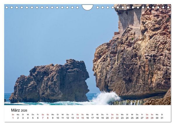 Produktbild: Von Nord nach S&uuml;d - Fahrt &uuml;ber Viseu, Coimbra und Nazar&eacute; (Wandkalender 2026 DIN A4 quer), CALVENDO Monatskalender