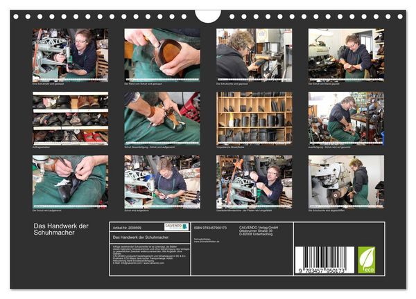 Produktbild: Das Handwerk der Schuhmacher (Wandkalender 2026 DIN A4 quer), CALVENDO Monatskalender