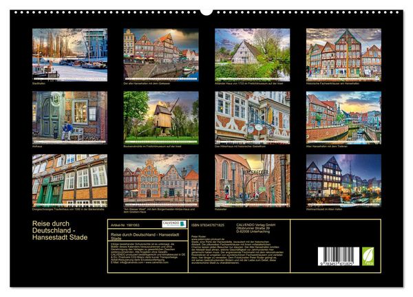 Produktbild: Reise durch Deutschland - Hansestadt Stade (hochwertiger Premium Wandkalender 2026 DIN A2 quer), Kunstdruck in Hochglanz