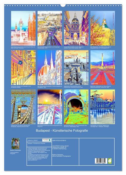 Produktbild: Budapest - K&uuml;nstlerische Fotografie (Wandkalender 2026 DIN A2 hoch), CALVENDO Monatskalender