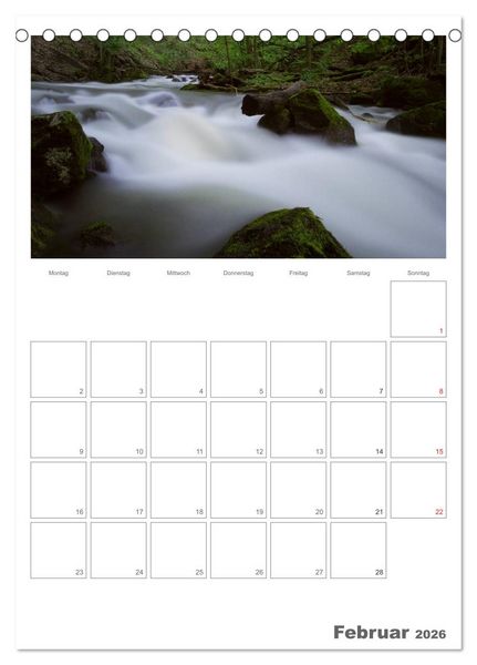 Produktbild: Harzer Wasserwelten (Tischkalender 2026 DIN A5 hoch), CALVENDO Monatskalender