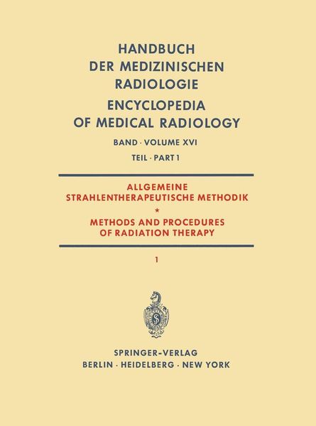 Produktbild: Allgemeine Strahlentherapeutische Methodik / Methods and Procedures of Radiation Therapy