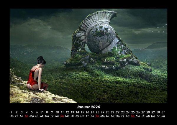 Produktbild: Mit Fantasy durch's Jahr 2026 Fotokalender DIN A3