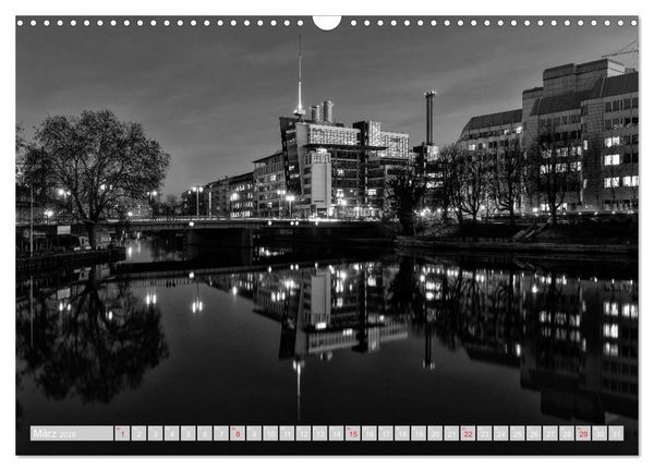 Produktbild: Berliner Ansichten in Schwarz und Wei&szlig; (Wandkalender 2026 DIN A3 quer), CALVENDO Monatskalender