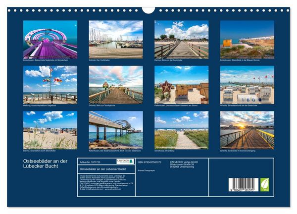 Produktbild: Ostseeb&auml;der an der L&uuml;becker Bucht (Wandkalender 2026 DIN A3 quer), CALVENDO Monatskalender