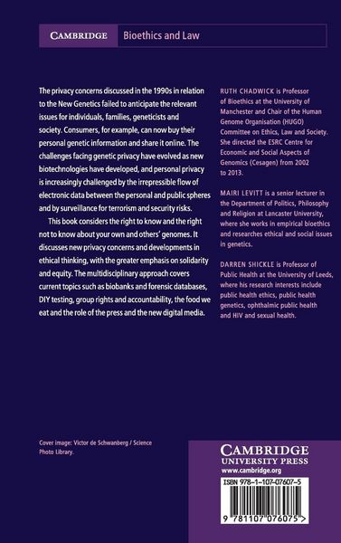 Produktbild: The Right to Know and the Right Not to Know