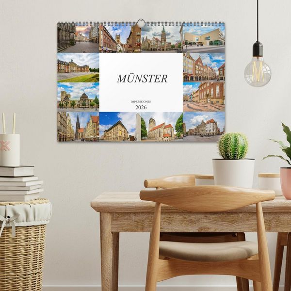 Produktbild: M&uuml;nster Impressionen (Wandkalender 2026 DIN A3 quer), CALVENDO Monatskalender