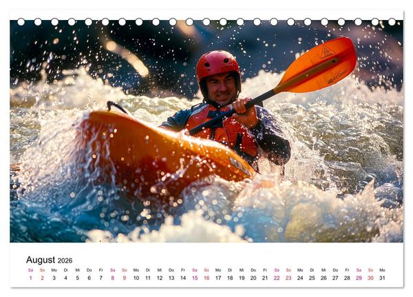 Produktbild: Kajak Erlebnisse (Tischkalender 2026 DIN A5 quer), CALVENDO Monatskalender