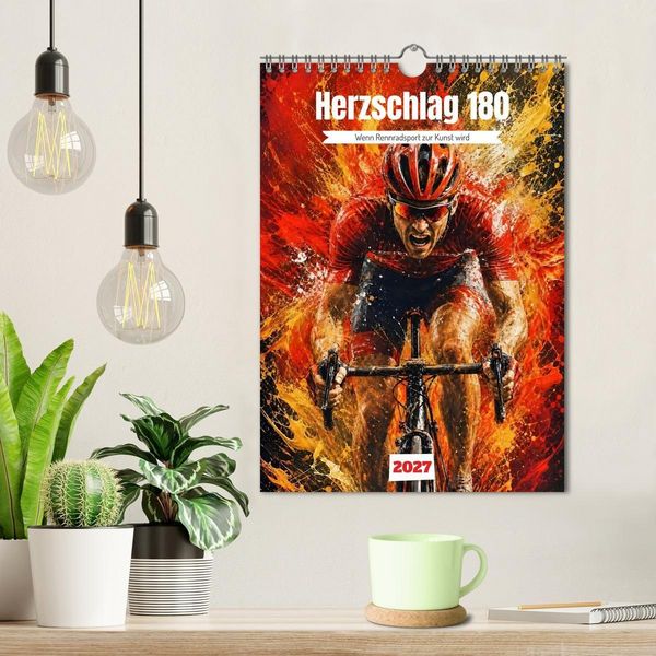 Produktbild: Herzschlag 180 - Wenn Rennradsport zur Kunst wird (Wandkalender 2027 DIN A4 hoch), CALVENDO Monatskalender