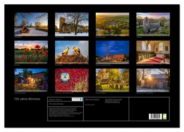 Produktbild: 725 Jahre B&ouml;rnicke (Wandkalender 2026 DIN A2 quer), CALVENDO Monatskalender